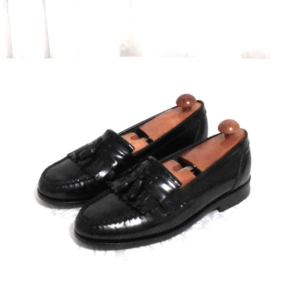 Florsheim Black Leather Kiltie Tassel Loafer Men's 8.5 EEE - Picture 1 of 10